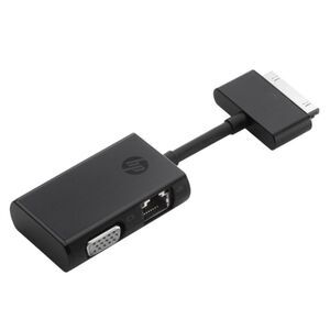 HP Dock Connector to Ethernet and VGA Adapter